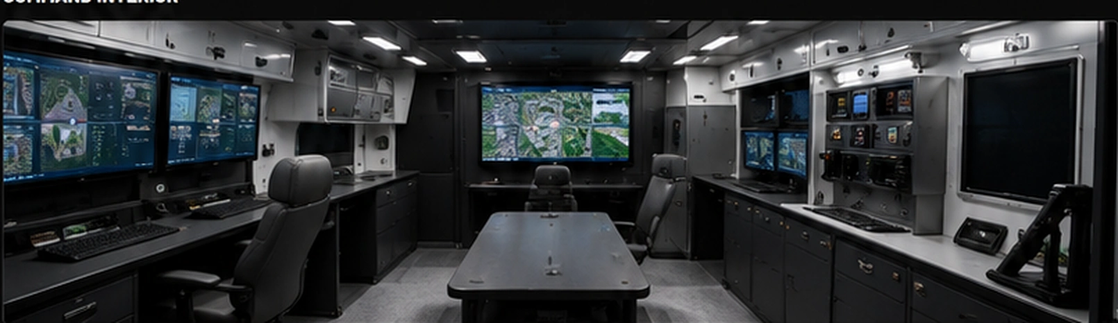 Representative mobile command vehicle interior
