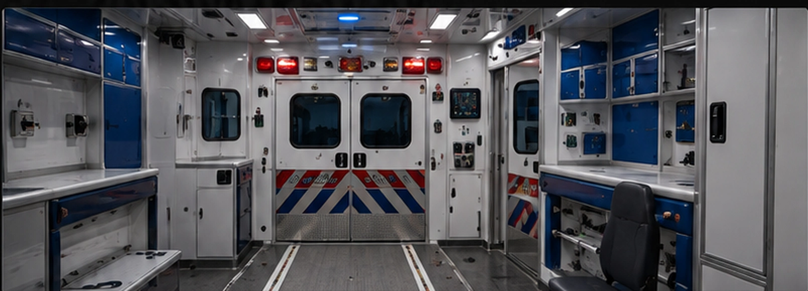 Representative EMS vehicle interior